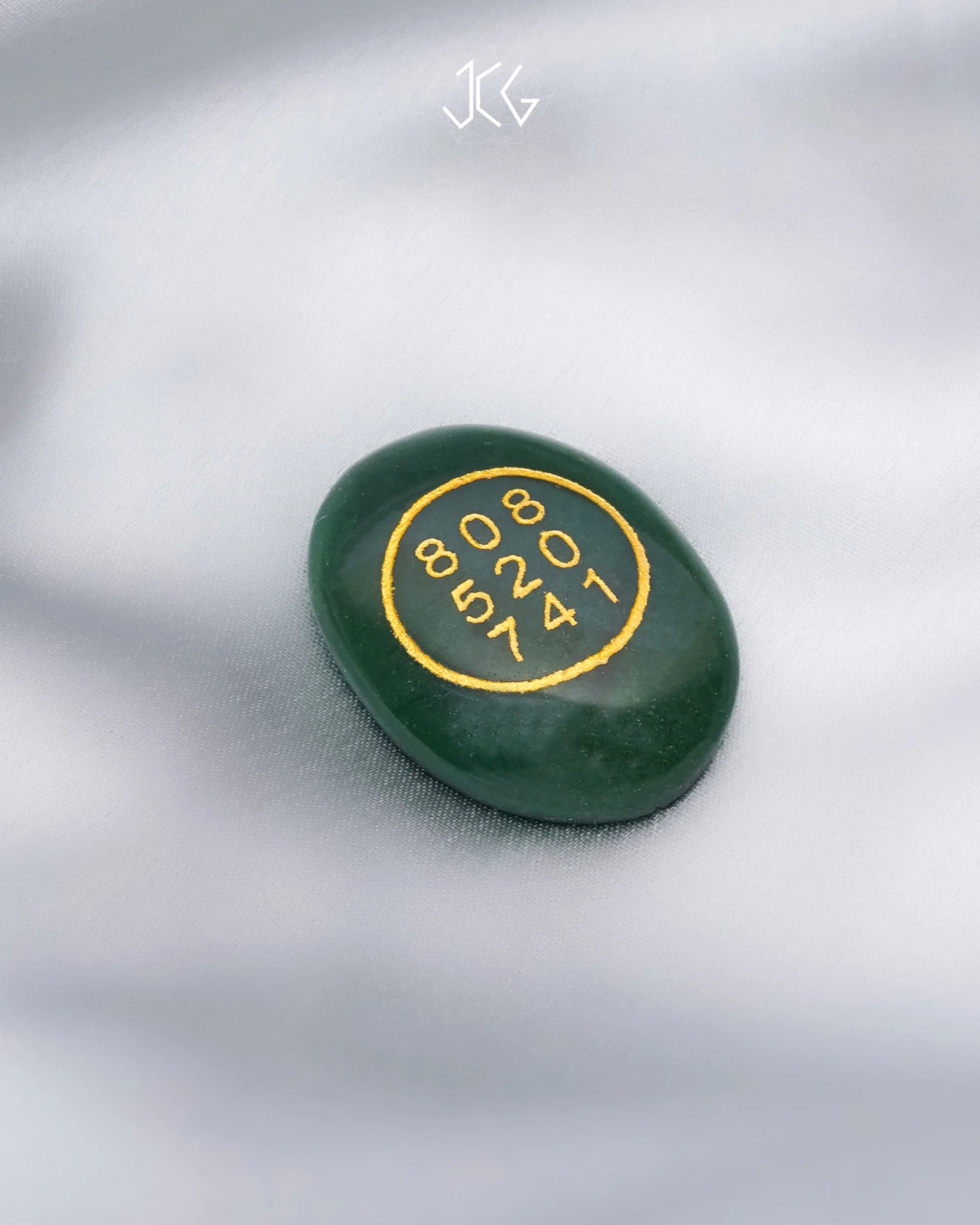 Green Jade Zibu Coin Jaipur Crystal Gems